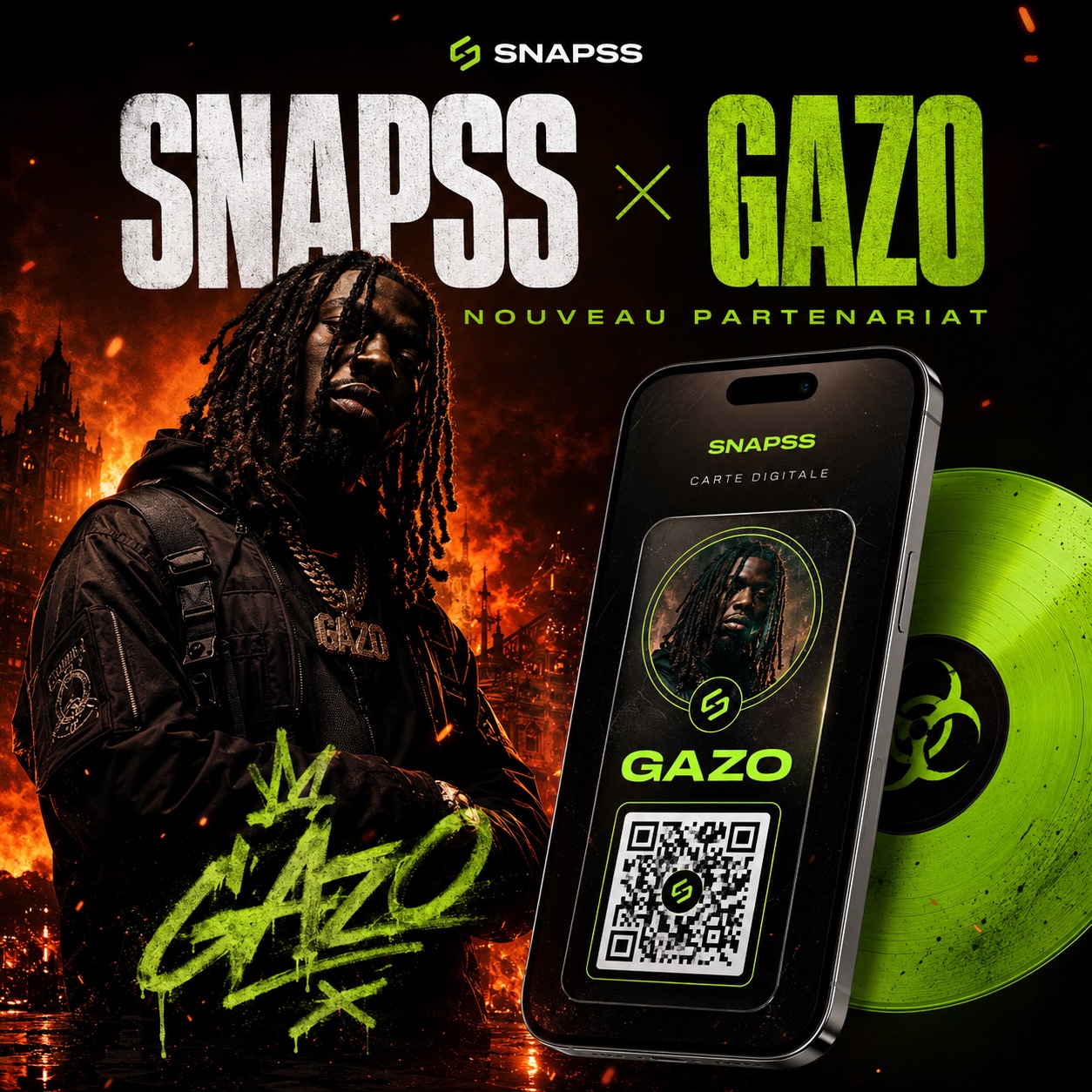 Snapss x Gazo digital fan card in Apple and Google Wallet