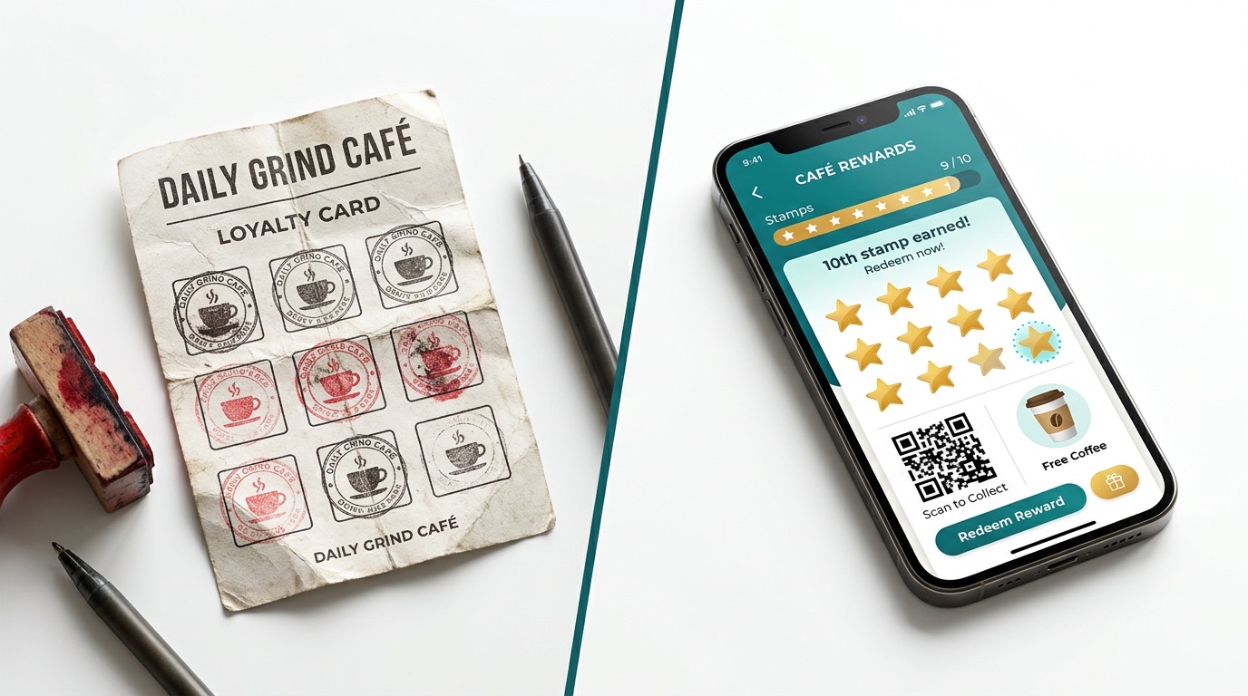 Carte fidélité digitale vs papier