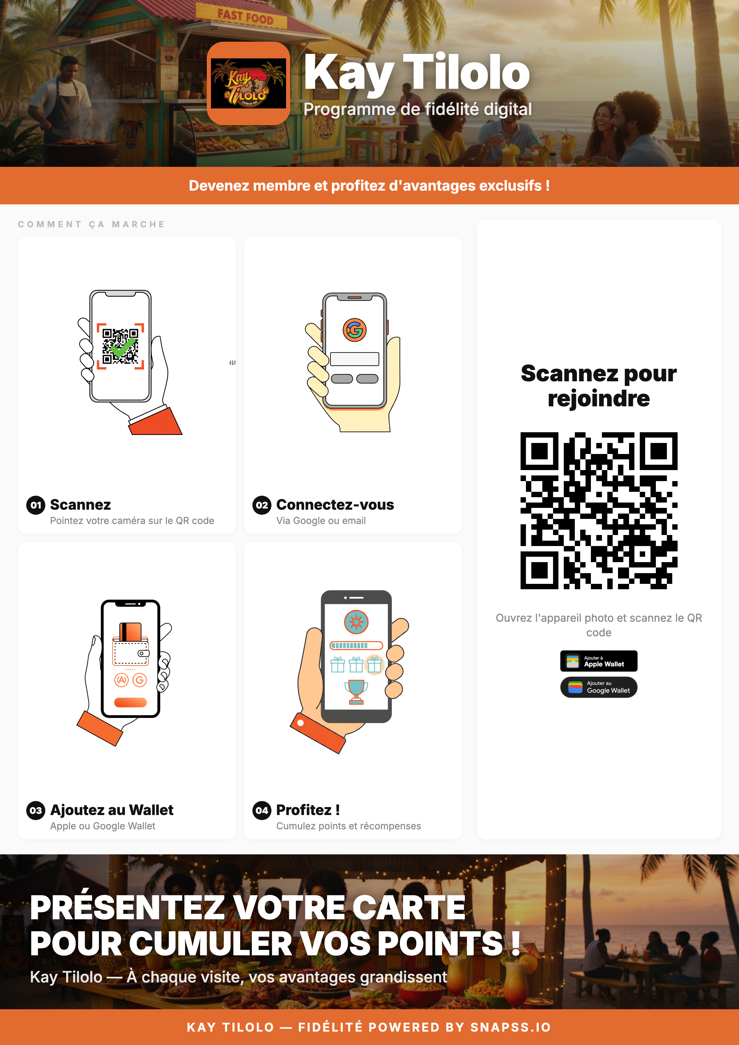 Flyer fidélité Kay Tilolo prêt à imprimer