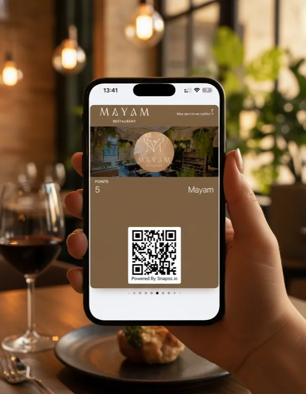 Carte fidélité Mayam dans Apple Wallet — Snapss