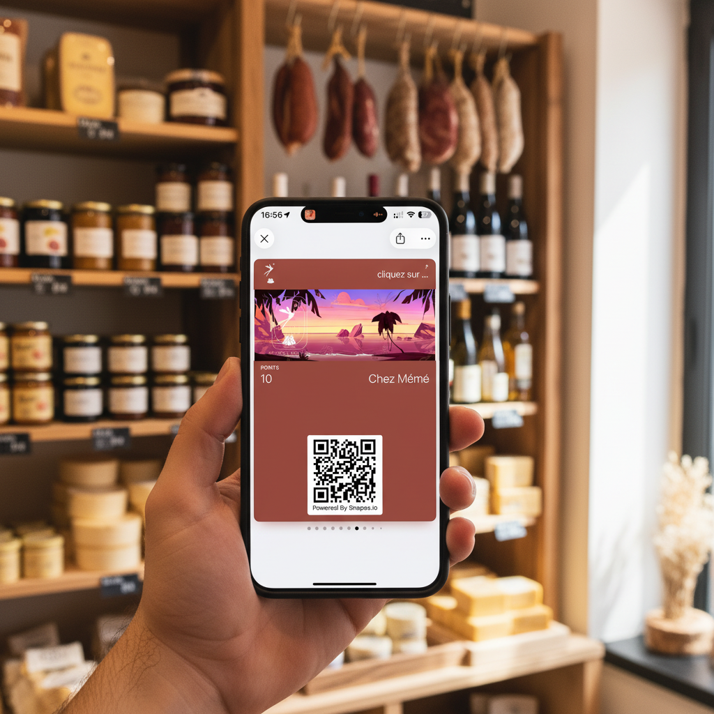 Carte fidélité Chez Mémé dans une épicerie corse — vrai client Snapss