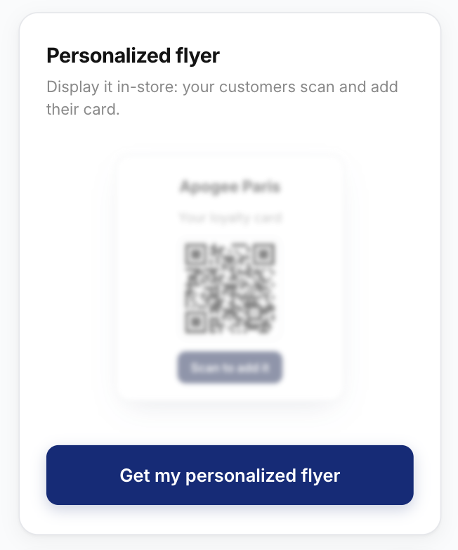 Personalized flyer with QR code