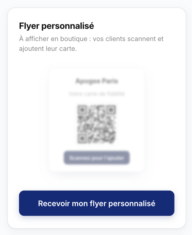 Flyer personnalisé avec QR code