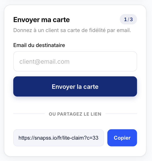 Envoyer ma carte par email