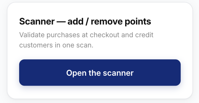 Scanner — add or remove points