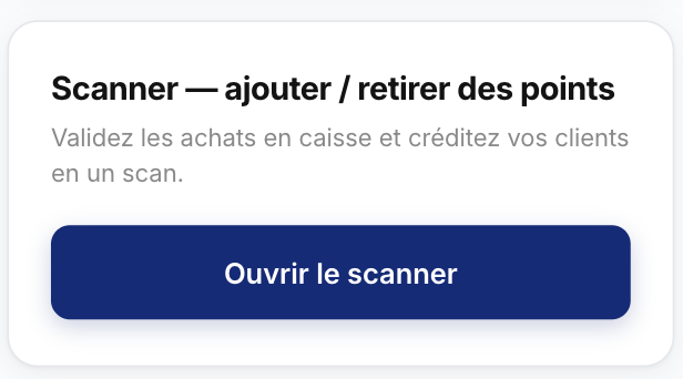 Scanner — ajouter ou retirer des points